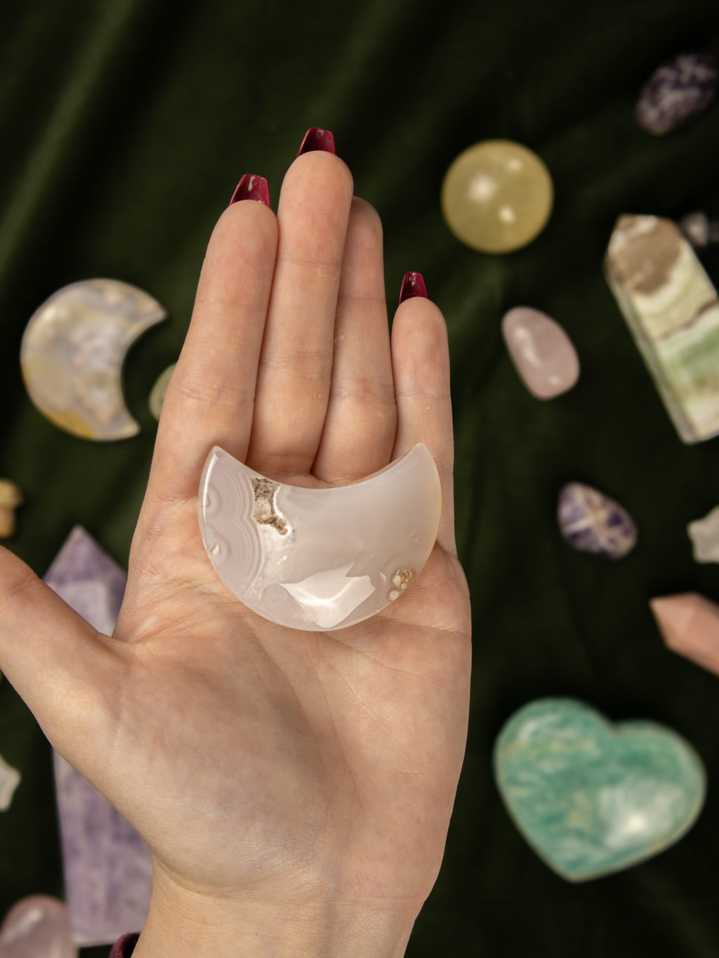 Flower Agate Moon