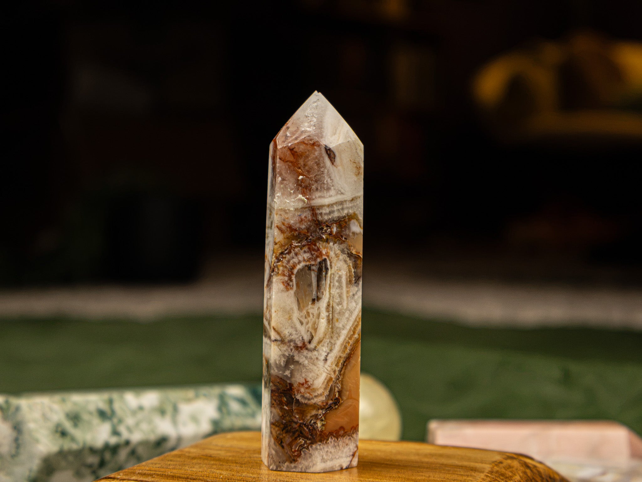 Mexican Crazy Lace Agate Tower