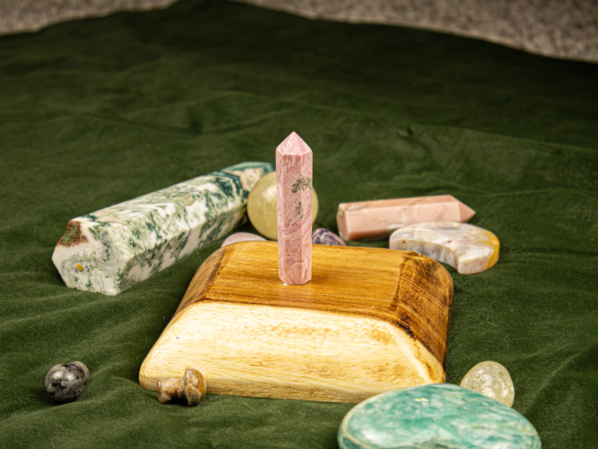 Peruvian Pink Rhodonite Tower