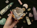 Agate and Chalcedony Lotus Flower Carving