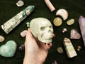 Caribbean Calcite Skull Carving