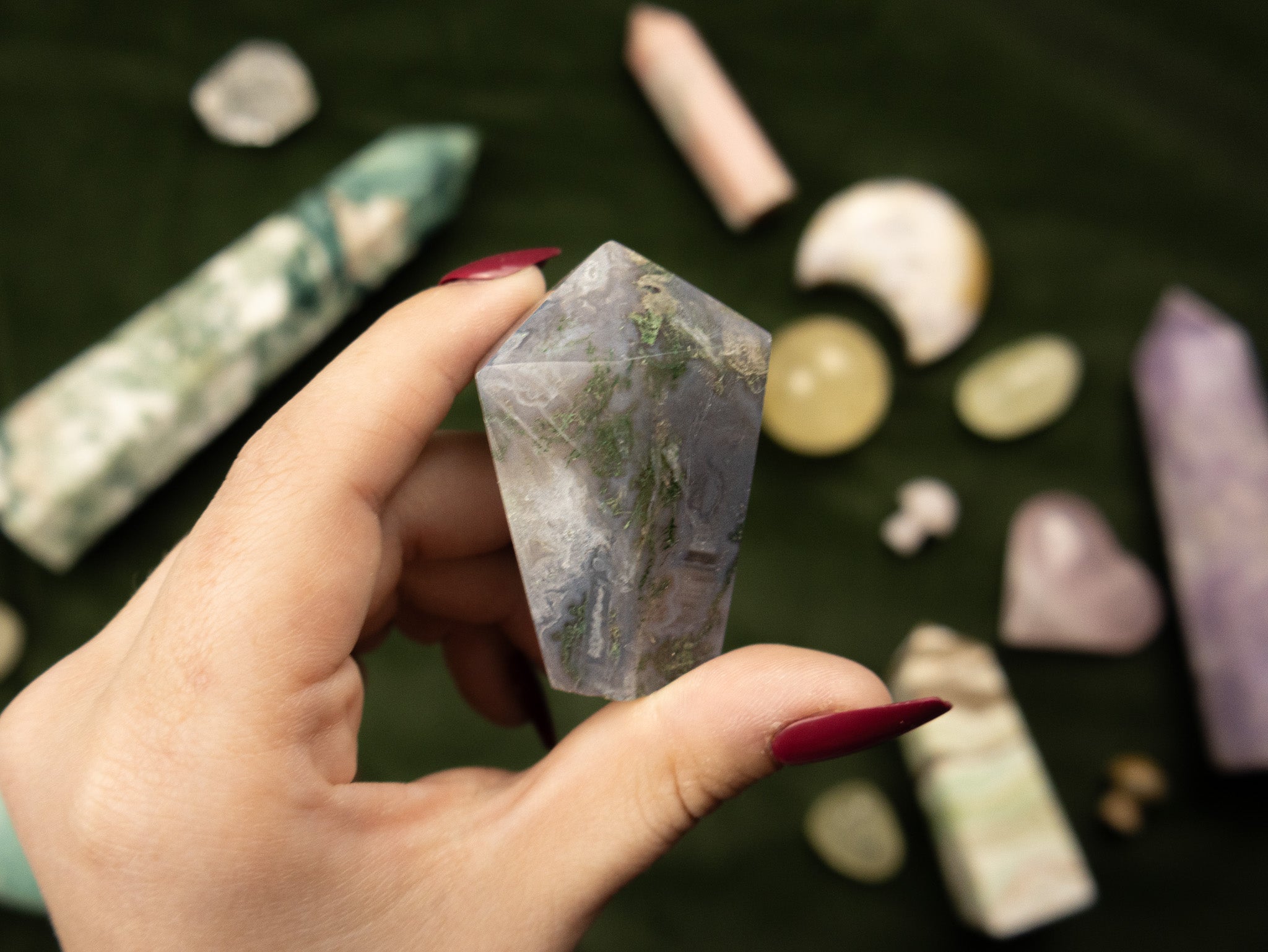 Moss Agate Cupcake