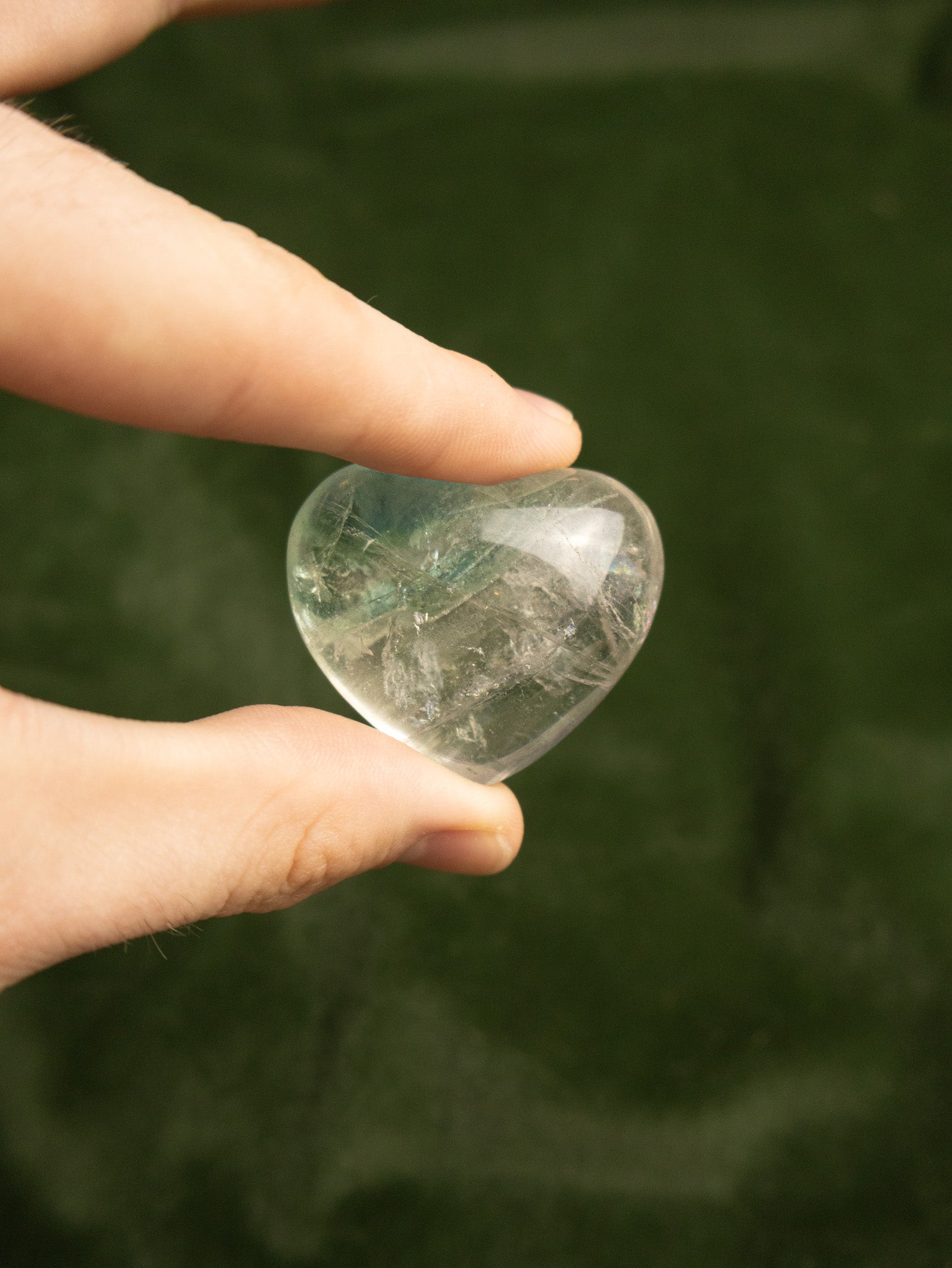 Green Flourite Heart
