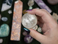 White Optical Calcite Sphere