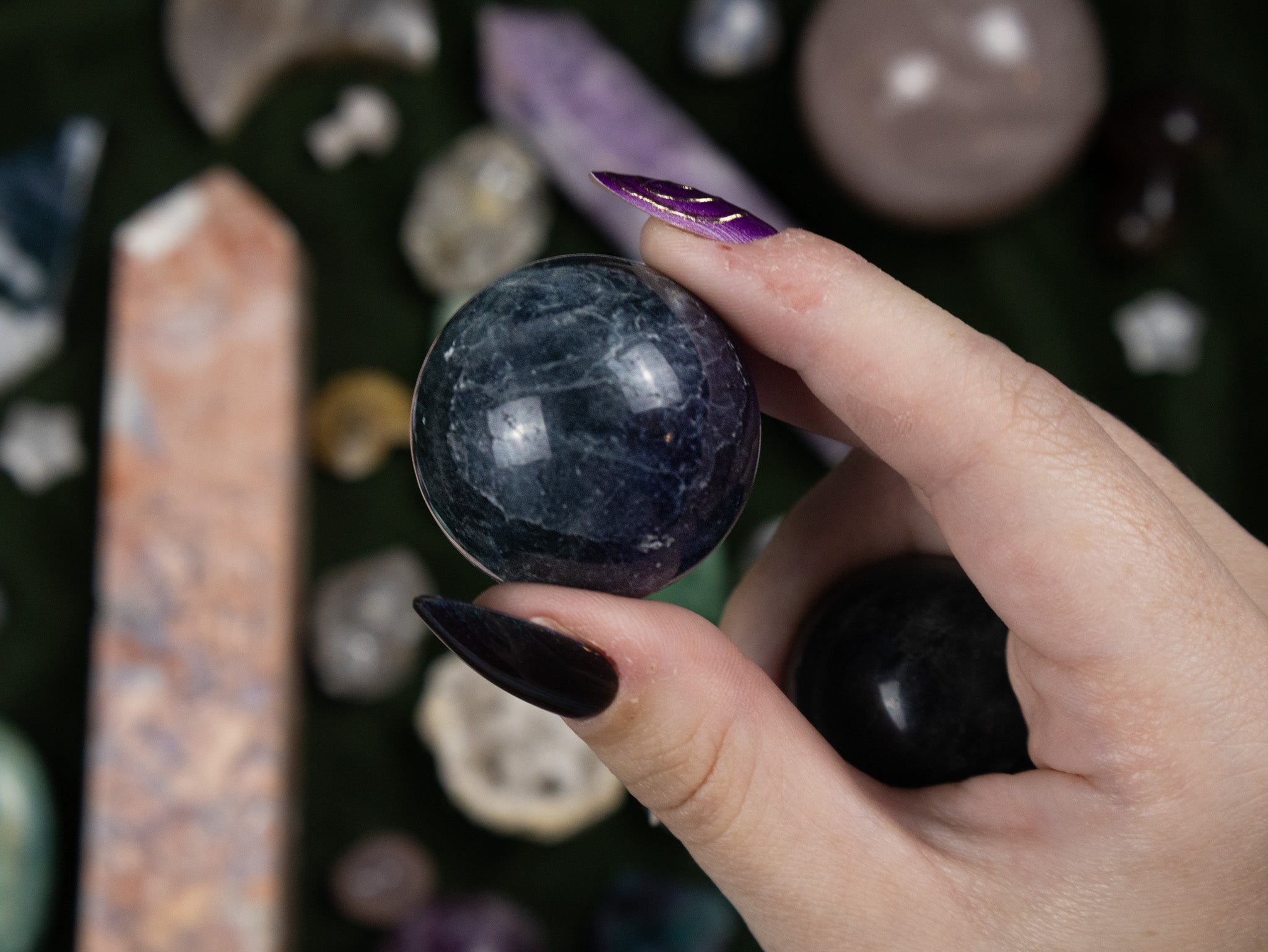 Blue Fluorite Sphere