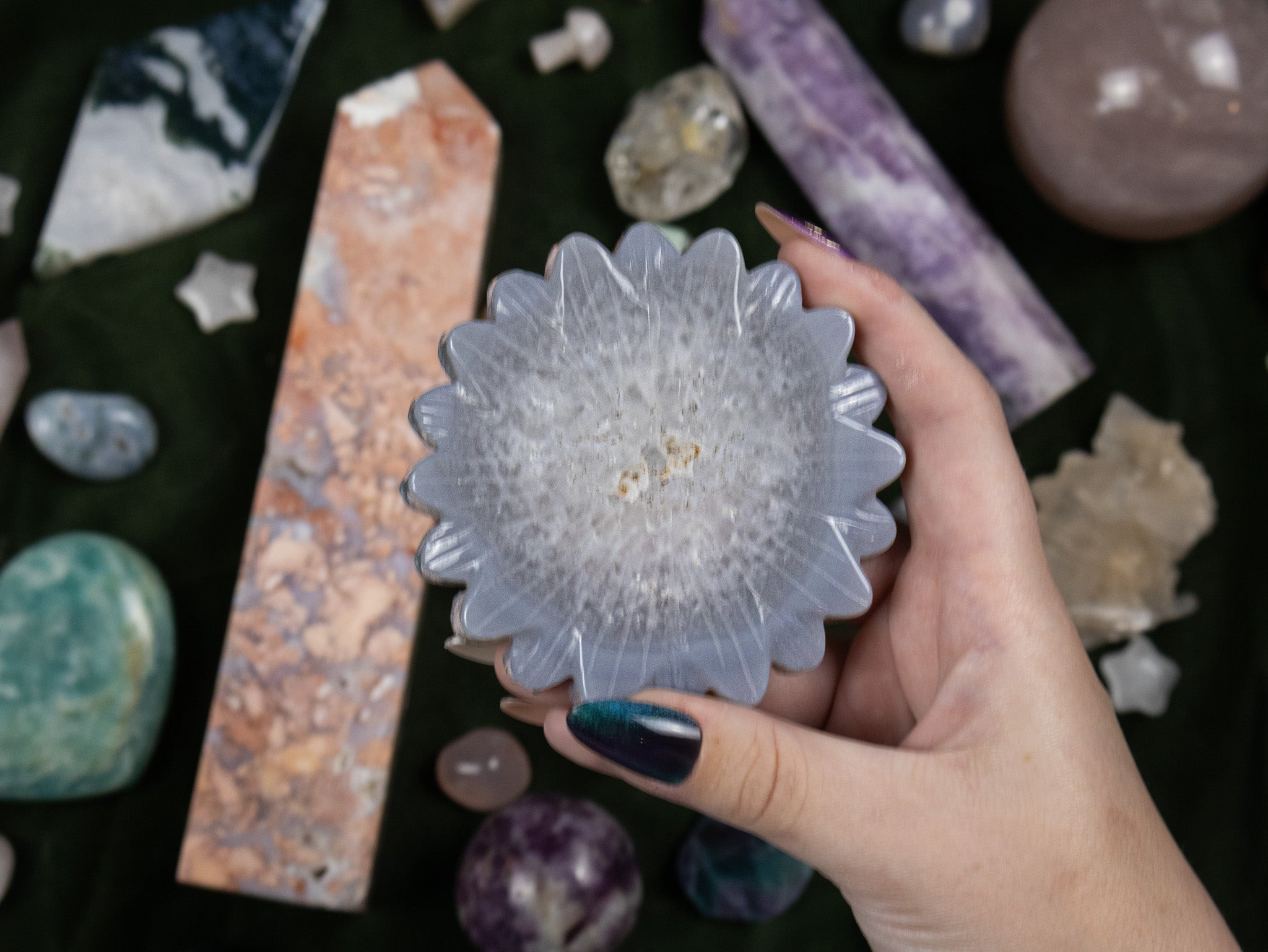 Druzy Agate Flower Craving B