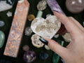 Druzy Quartz Geode Heart