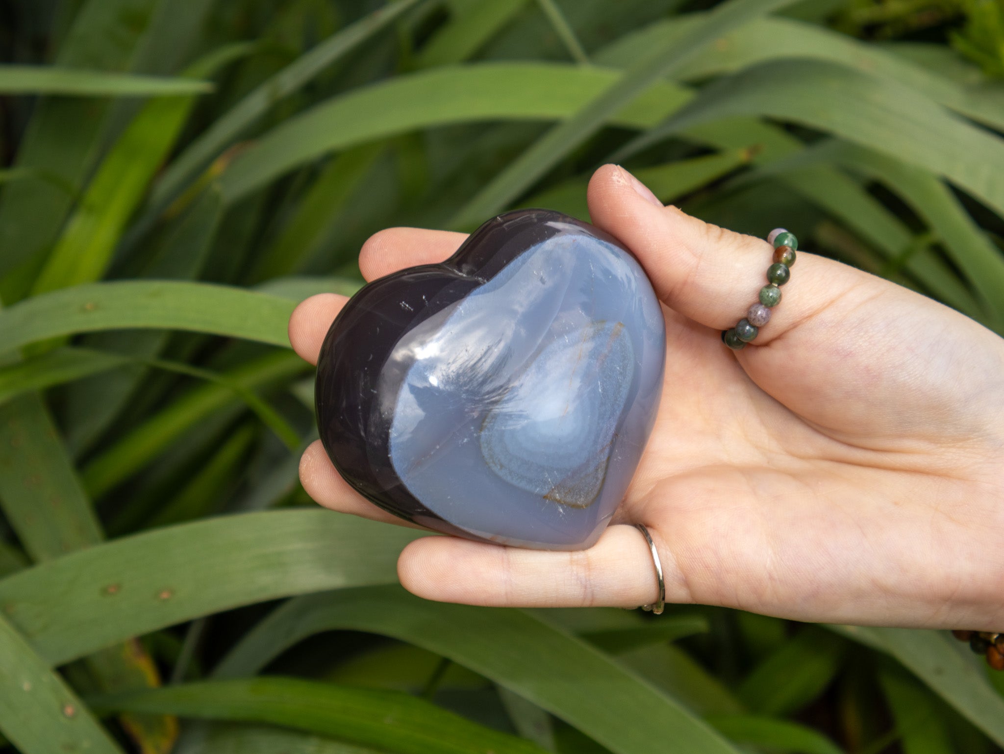 Orca Agate Heart