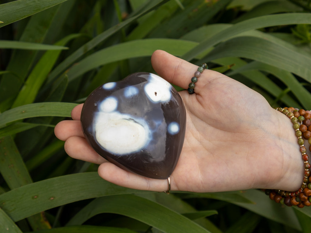 Orca Agate Heart