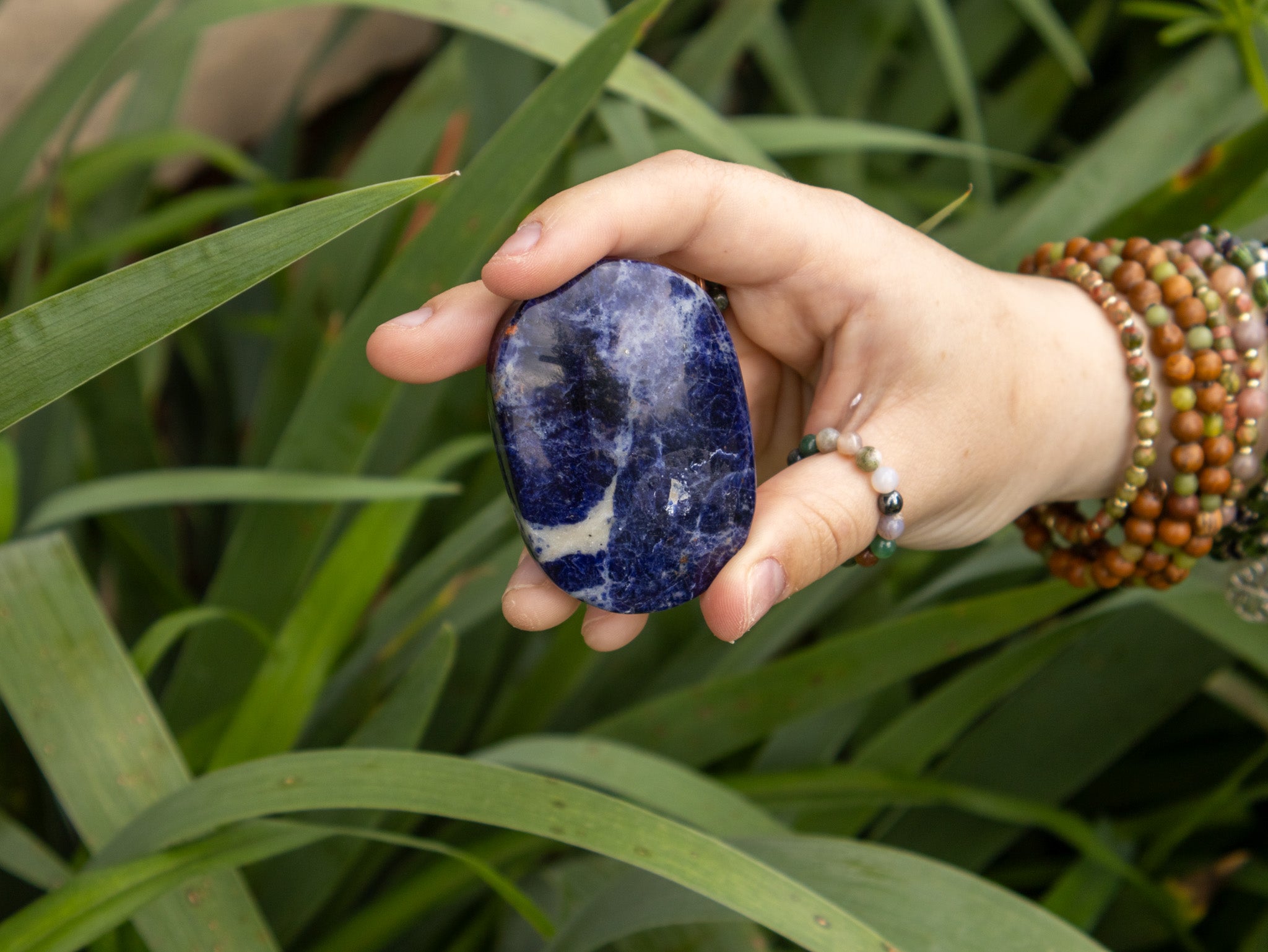 Sodalite Palm Stone