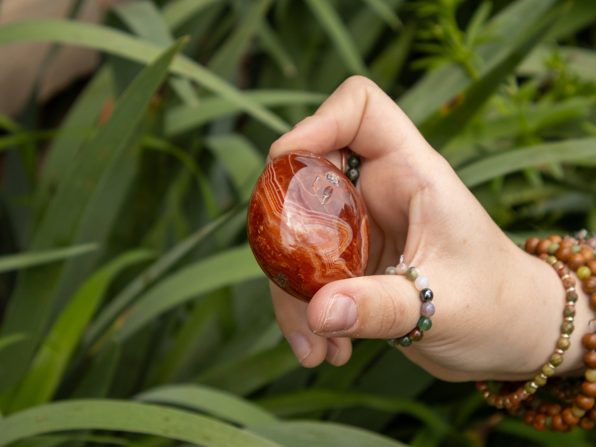 Carnelian Palm Stone