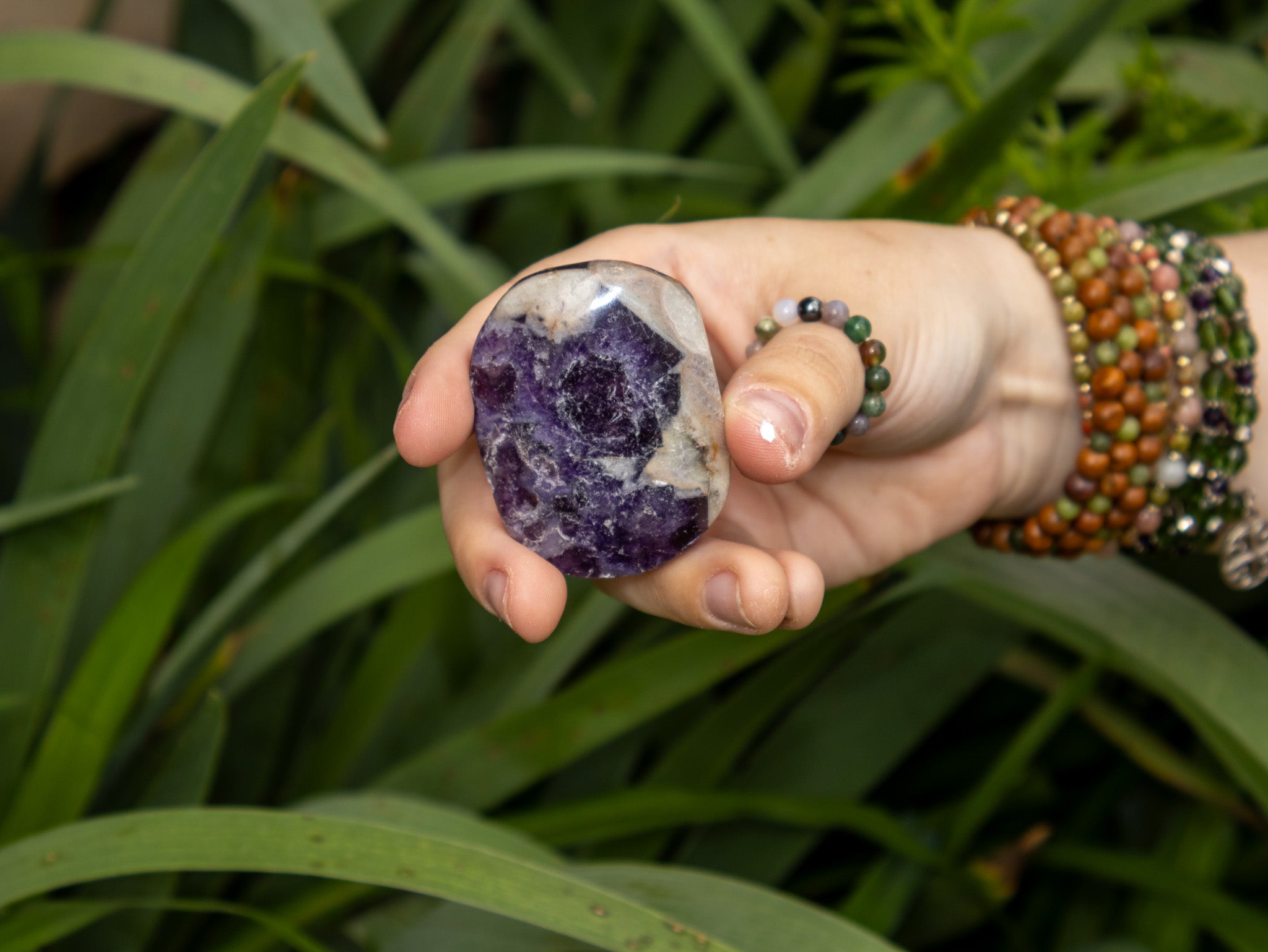 Lepidolite Palm Stone